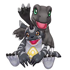 Agumon (Black) & Gabumon (Black) (Digimon Story: Cyber Sleuth)