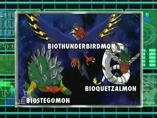 Digimon analyzer ds biothunderbirdmon, bioquetzalmon, biostegomon en.jpg